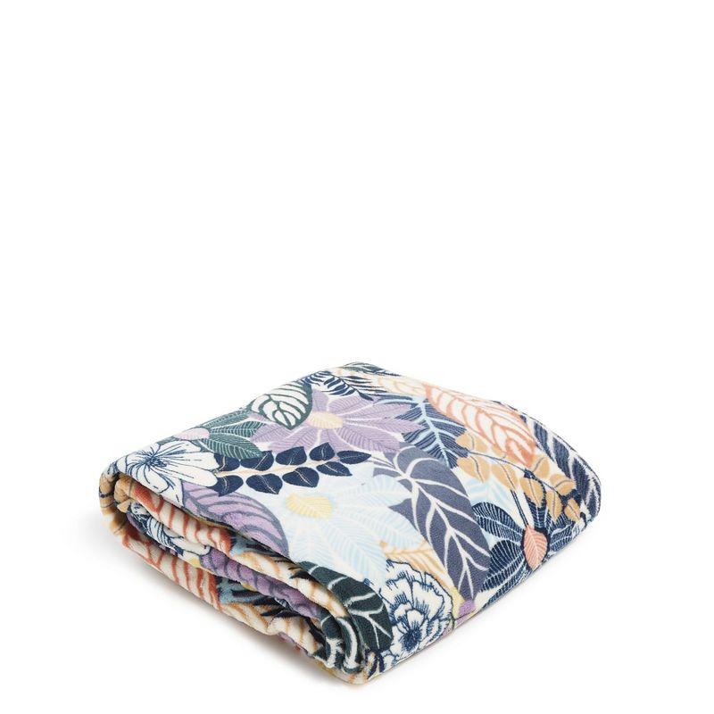 Palm Floral Lightweight Fleece Throw Blanket