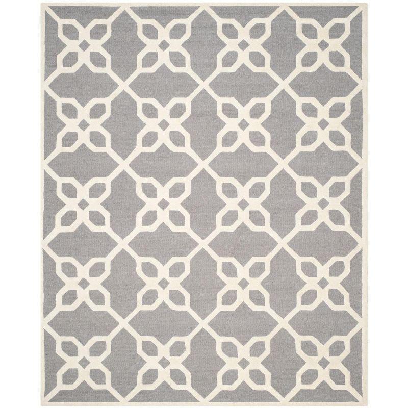 Gray Hand-Tufted Wool 8' x 10' Rectangular Rug