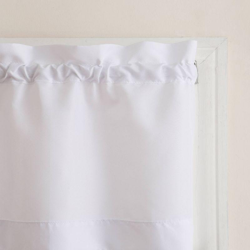 Martine Microfiber Semi Sheer Rod Pocket Kitchen Curtain Valance and Tiers Set - No. 918