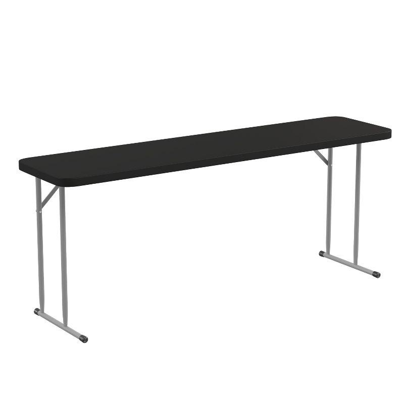 Emma Black Plastic Folding Training Table with Locking Legs