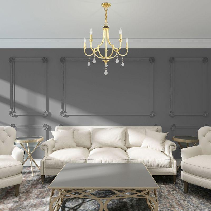 Livex Lighting Glendale 5 - Light Chandelier in  Polished Brass