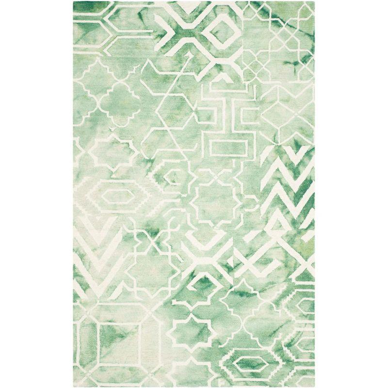 Dip Dye DDY678 Hand Tufted Area Rug - Green/Ivory - 5'x8' - Safavieh.