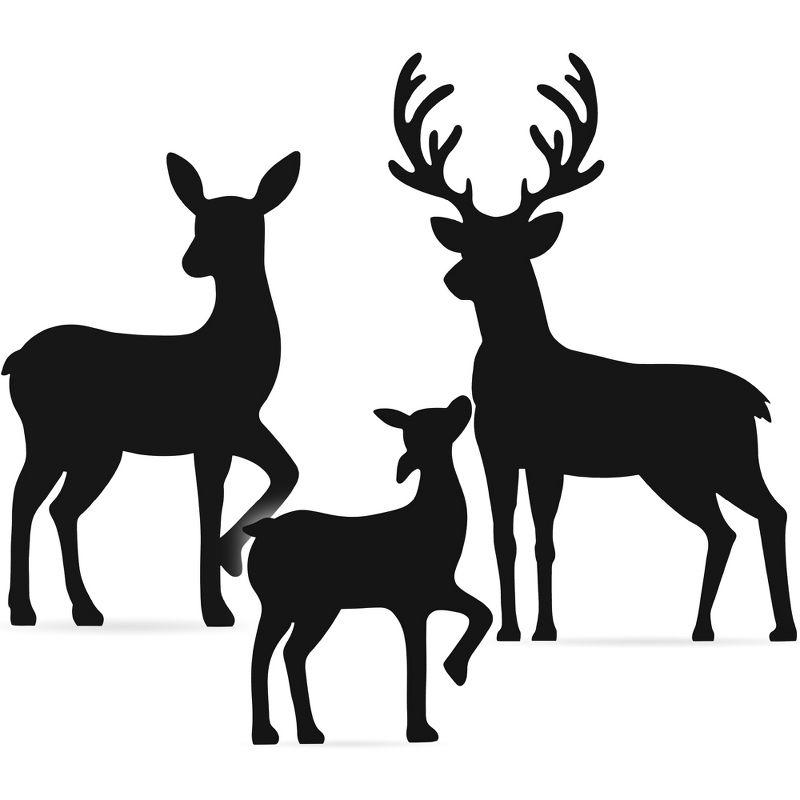 Best Choice Products 3-Piece 46in 2D Deer Family Silhouette Set, Outdoor Christmas Yard Decor w/ Buck, Doe, Fawn