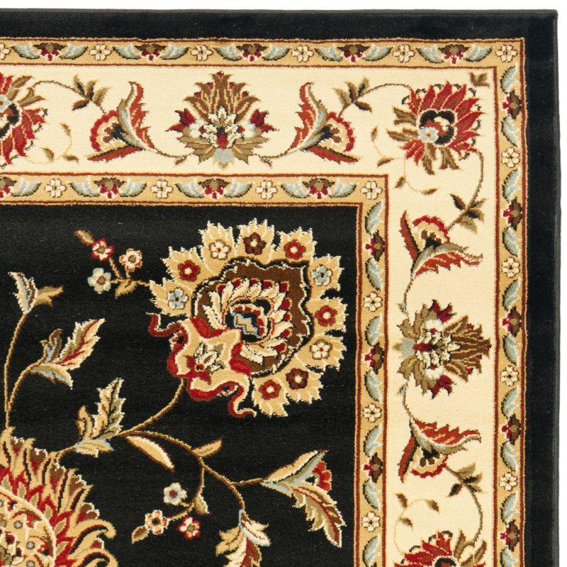 Lyndhurst LNH555 Power Loomed Area Rug - Black/Ivory - 5'3"x7'6" - Safavieh