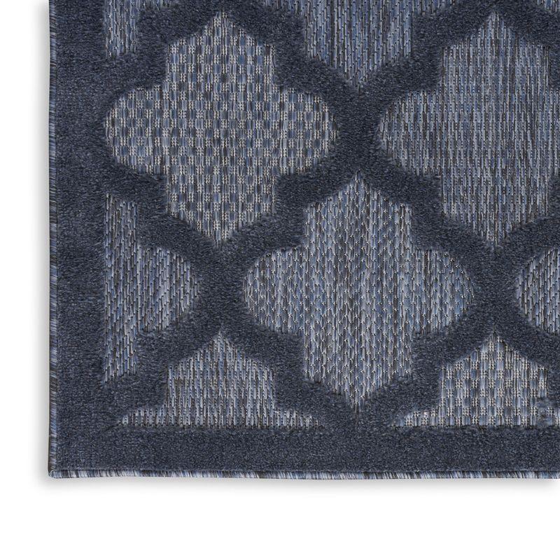 Nourison Easy Care 7' x 10' Navy Blue Indoor/Outdoor Rug