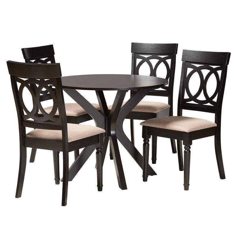 Baxton Studio Jessie Modern Fabric Wood Dining Set