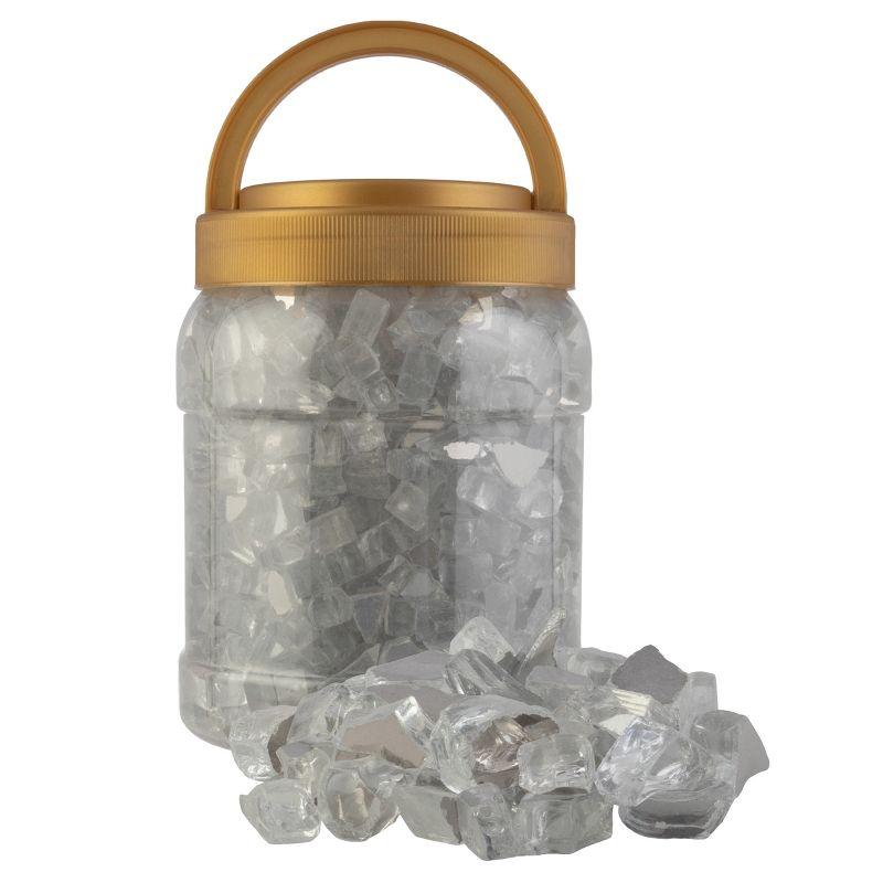 Pure Garden 10lbs Fire Pit Glass - 1/2-Inch Crushed Glass Rocks for Fireplaces, Landscape, Aquariums, or Vases