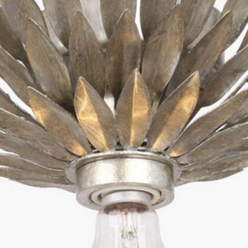 Crystorama Lighting Broche 1 - Light Flush Mount in  Antique Silver