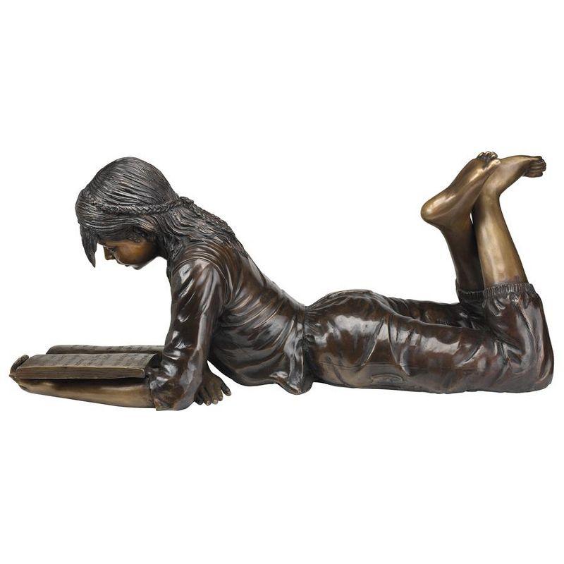 Young Scholar Reading Girl Garden Statue