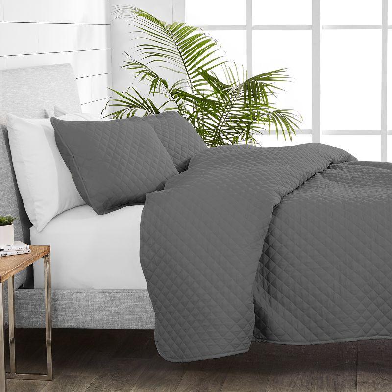 Oversized Quilted Coverlet Set by Bare Home