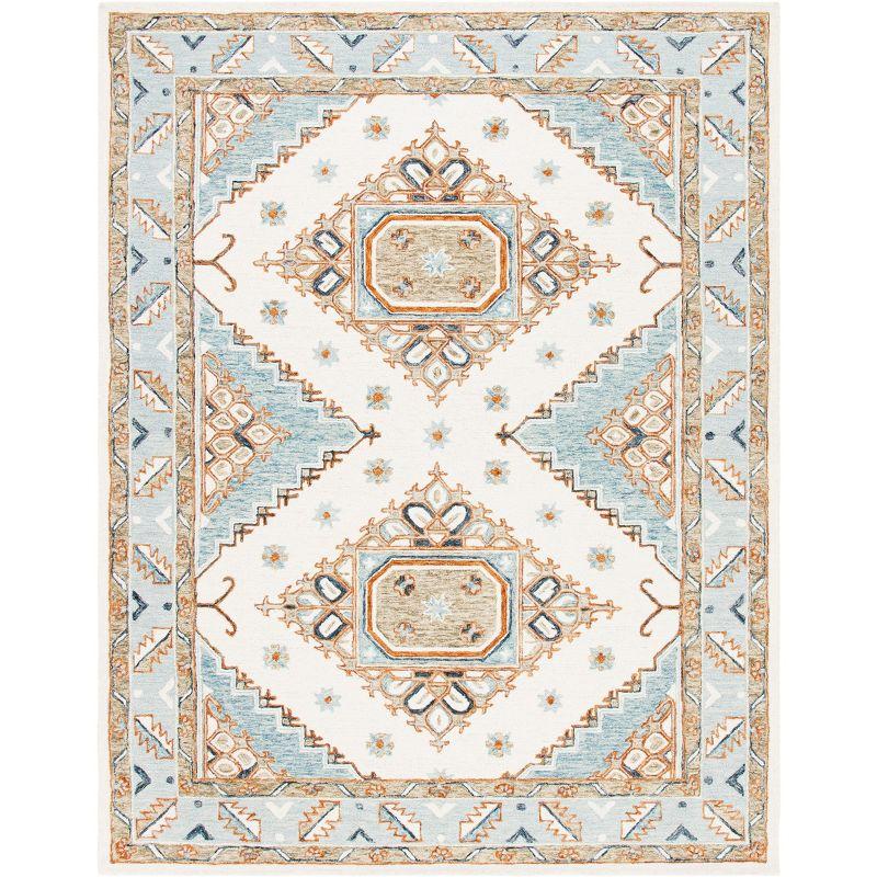 Capri CPR209 Hand Tufted Area Rug - Ivory/Rust - 8'x10' - Safavieh.