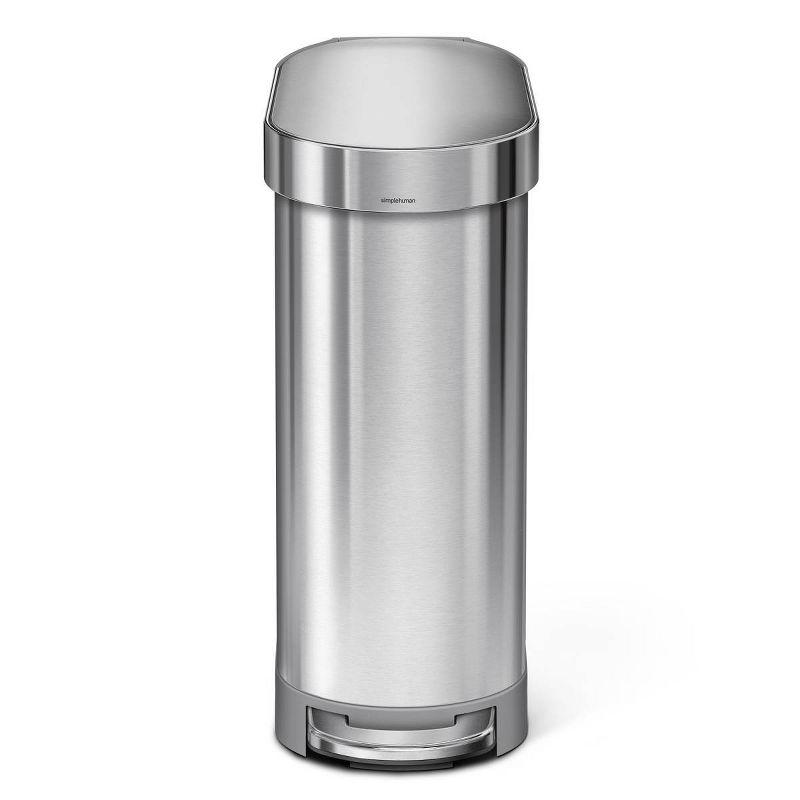 simplehuman 45 Liter / 12 Gallon Slim Hands-Free Kitchen Step Trash Can