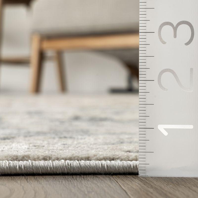 Nuloom Chastin Abstract 6 Square Indoor Area Rug for Living Room Bedroom Dining Room Kitchen, Beige/Grey