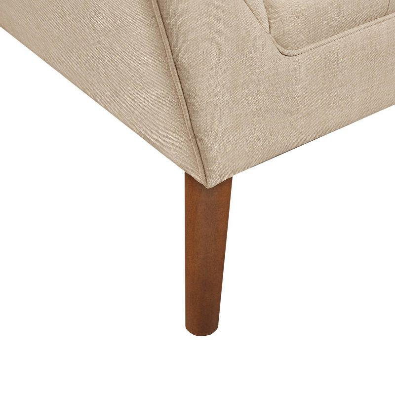 Newport Lounge Chair Beige - Ink+Ivy: Polyester Upholstered, Wood Legs, Foam Cushion, Spot Clean
