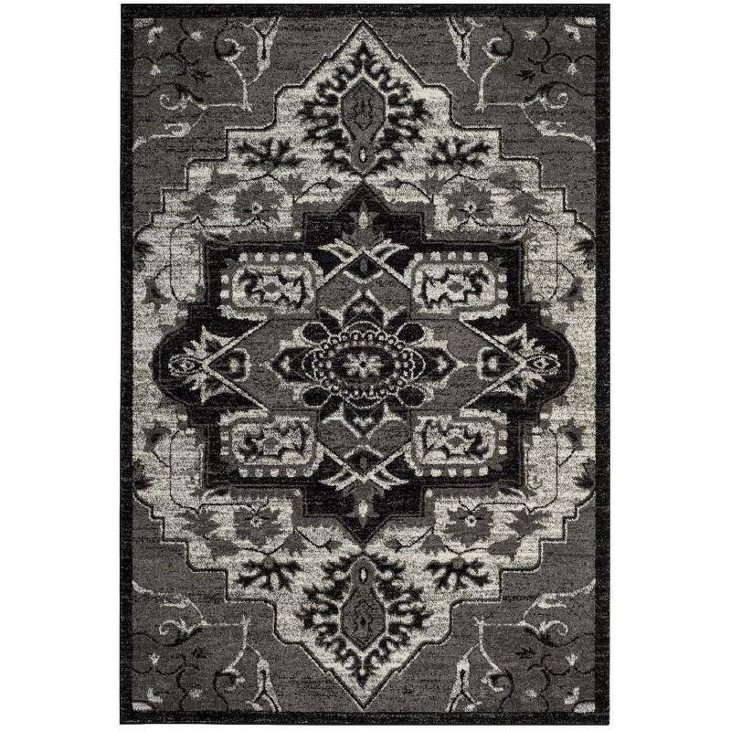 Vintage Hamadan VTH221 Power Loomed Indoor Area Rug - Light Grey/Grey - 5'3"x7'6" - Safavieh.