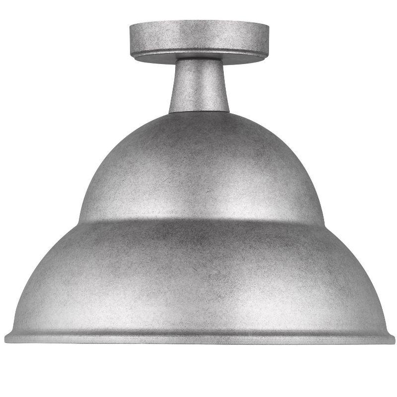 Weathered Pewter Handcrafted Aluminum Barn Light for Indoor/Outdoor