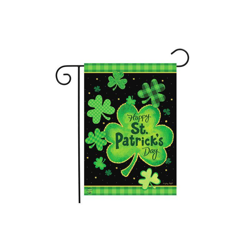 St. Patrick's Day Green Shamrock Polyester Garden Flag