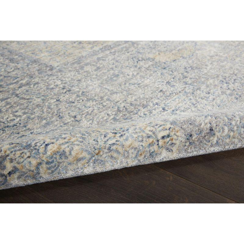 Nourison Silken Weave SLW04 Indoor Area Rug Blue/Grey 5'3" x 7'9"