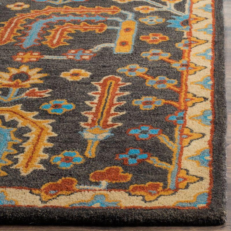 Handmade Blue and Charcoal Wool Tufted Area Rug