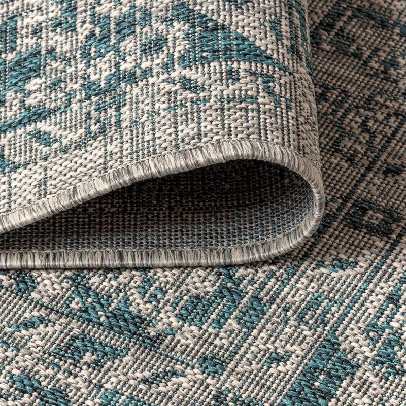 Rozetta Boho Medallion Textured Weave Indoor/Outdoor Area Rug  - JONATHAN Y