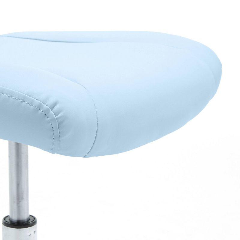 Essentials Computer Chair Blue Sky - Serta: Armless, Adjustable, Faux Leather & Mesh Task Chair