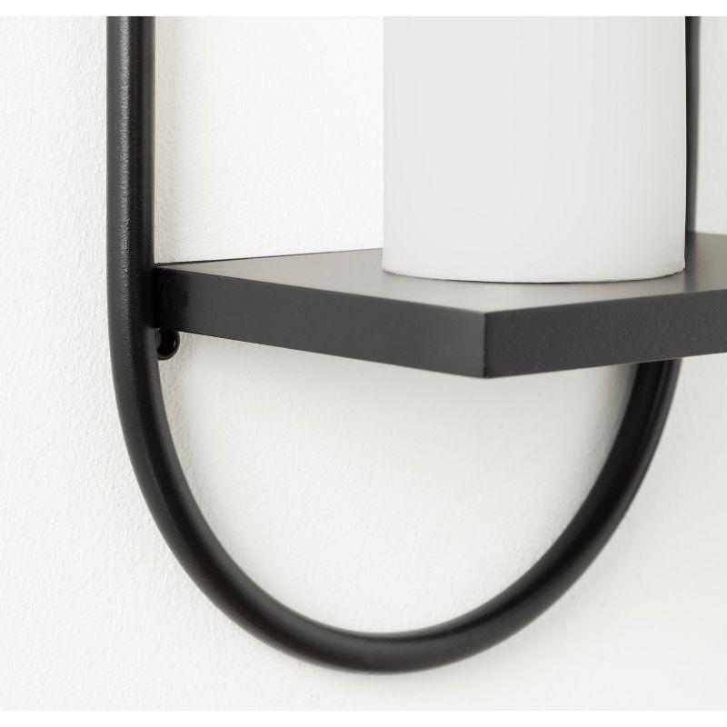 Set of 2 Olav Wall Shelf Set Black - Kate & Laurel All Things Decor