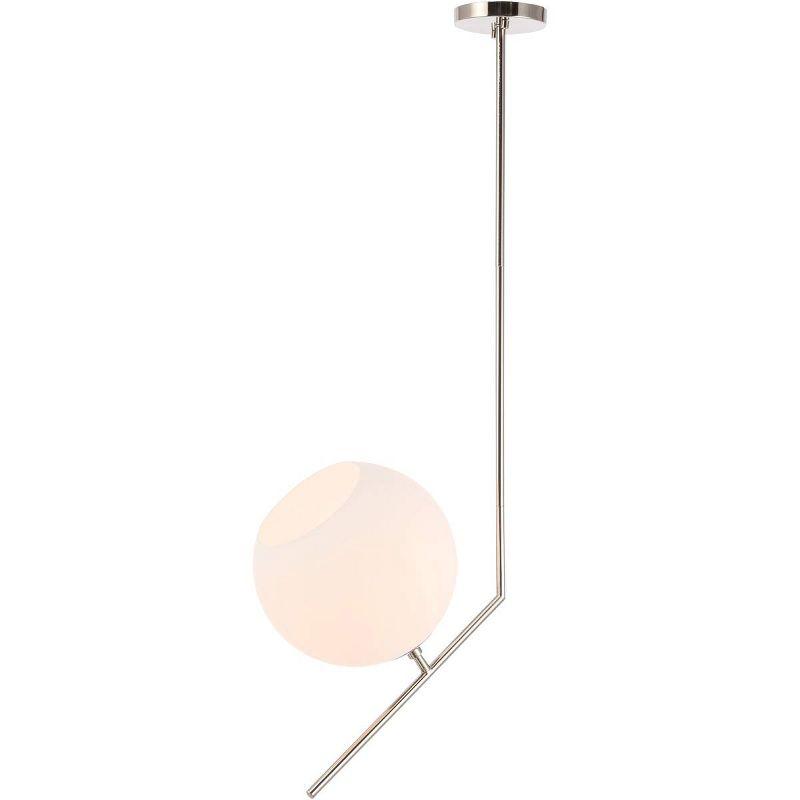 Elegant Lighting Ryland 1 light Chrome and Frosted White glass pendant