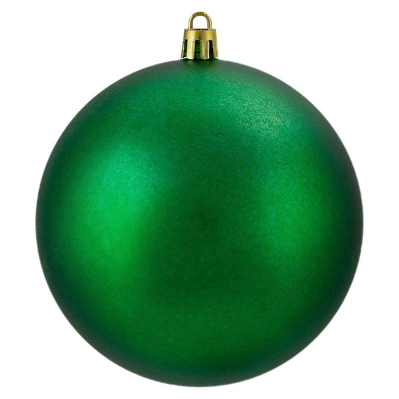 Northlight 12ct Shatterproof Matte Christmas Ball Tree Ornament Set 4" - Green