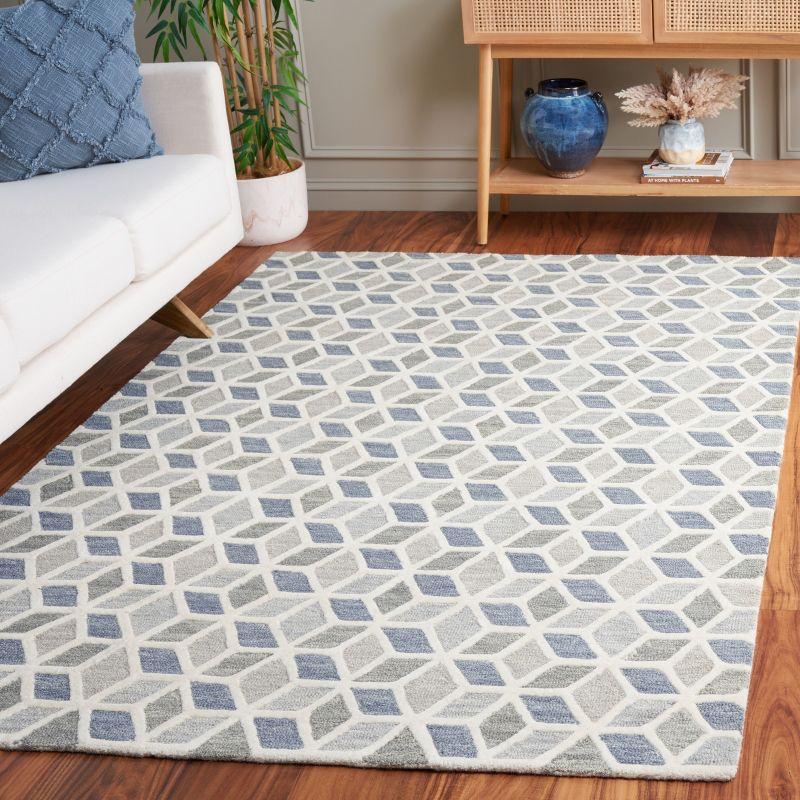 Ebony Hand Tufted 80% Wool And 20% Cotton Geometric Rug