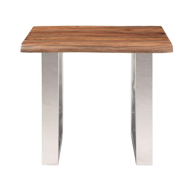 Wrought Studio™ Alpers Solid Wood Sled End Table | Wayfair