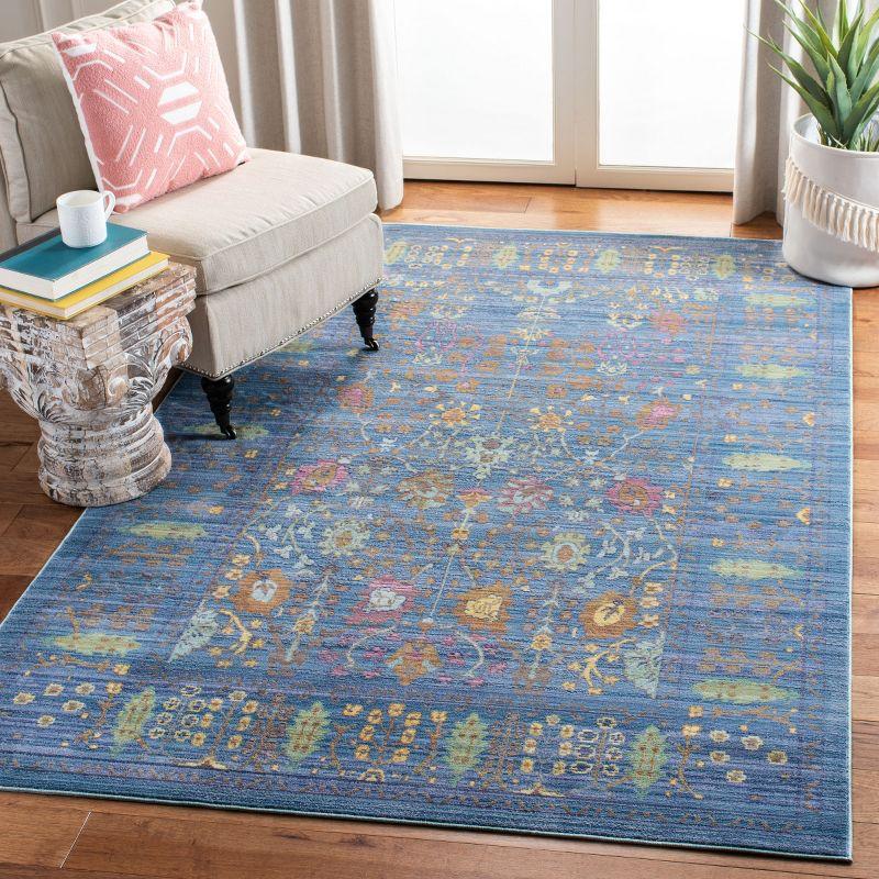 Valencia VAL108 Power Loomed Indoor Area Rug - Blue/Multi - 4'x6' - Safavieh