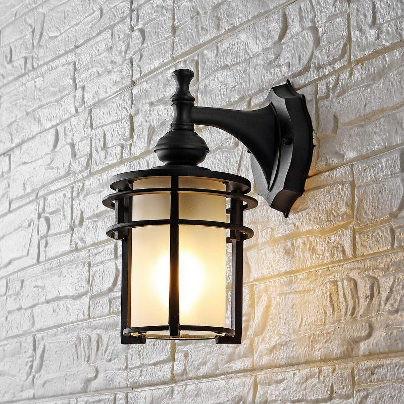 Adisyn Outdoor Wall Sconce Lights (Set of 2) - Black - Safavieh.