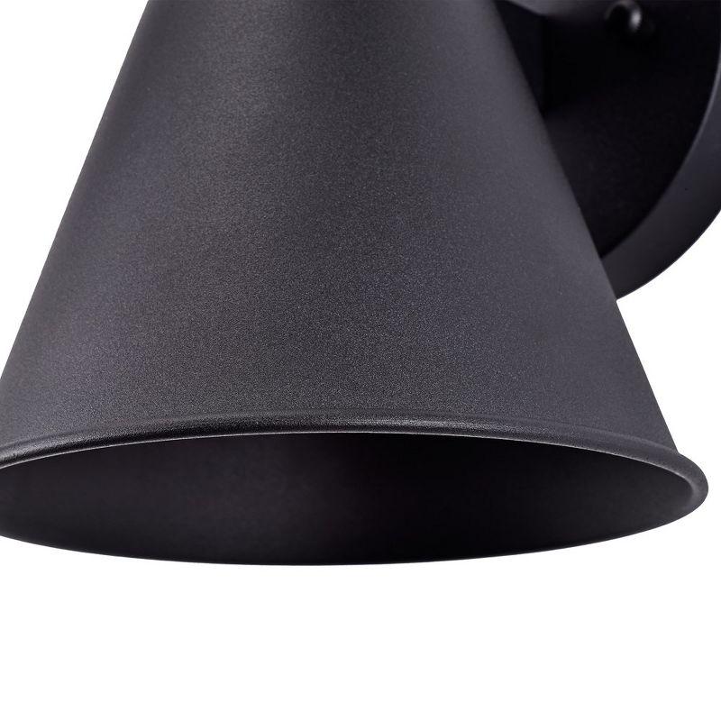 C Cattleya Motion Sensor Dusk to DawnOutdoor Wall Sconce with Black Finish