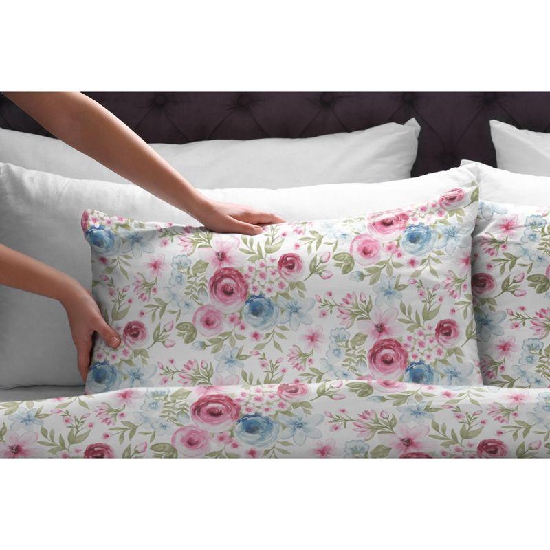 Sylvan King Reversible Cotton Floral Bedspread Cover