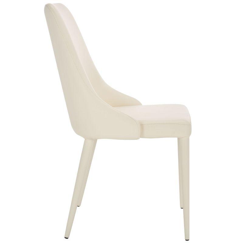 Summerset 19" H Leather Side Chair (Set of 2) - FOX2014 - White - Safavieh Couture