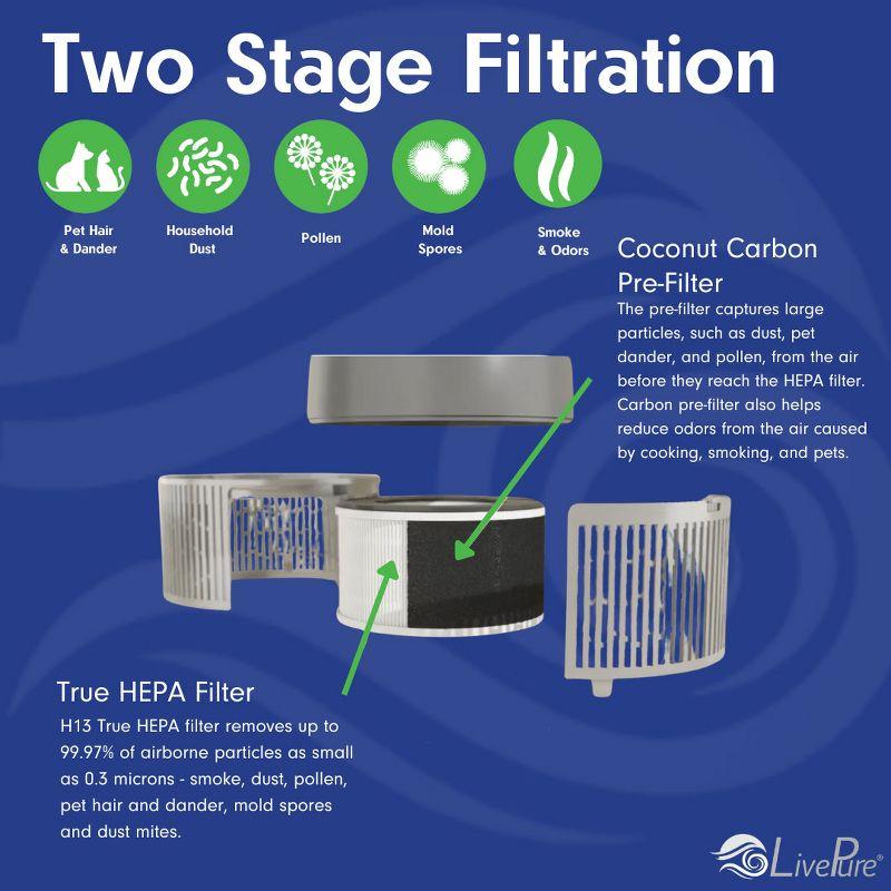 LivePure 2 in 1 Clean Heat Air Purifier & Heater – Black