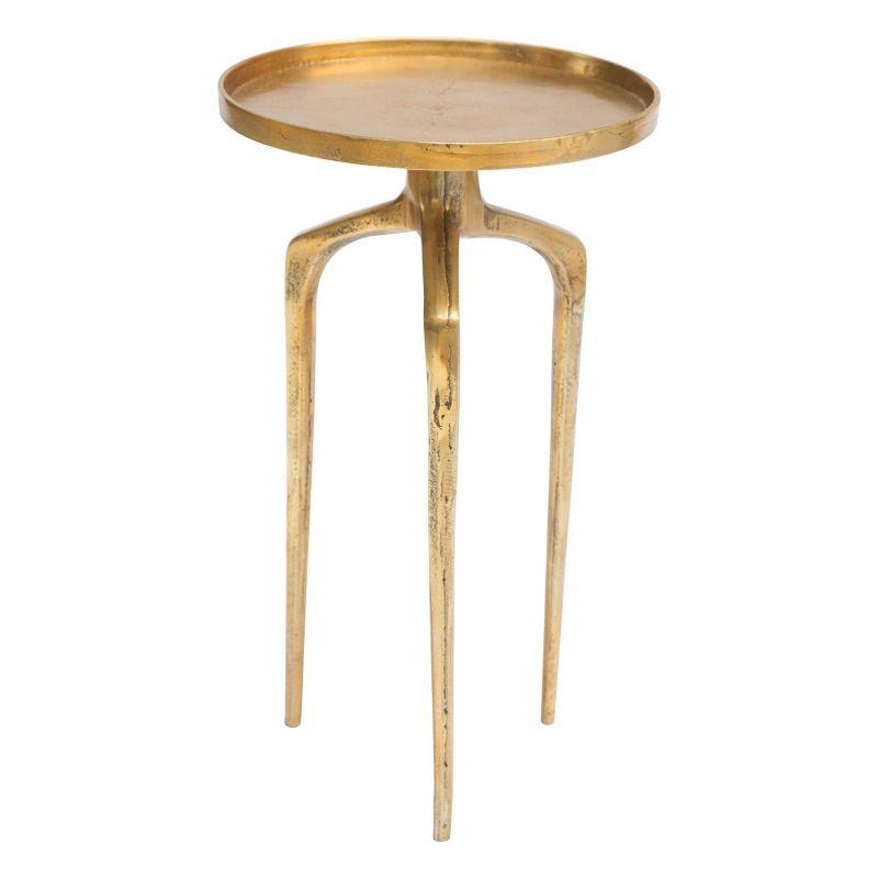 Set of 2 Modern Round Nested Table Antique Gold - Zm Home