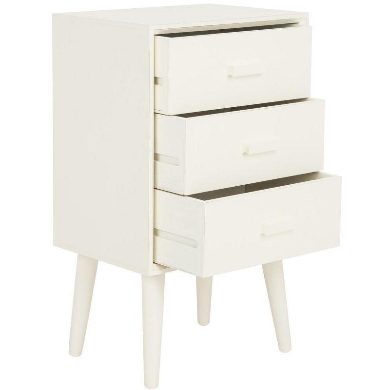 Pomona 3 Drawer Accent Table - CHS5700 - Vintage White - Safavieh