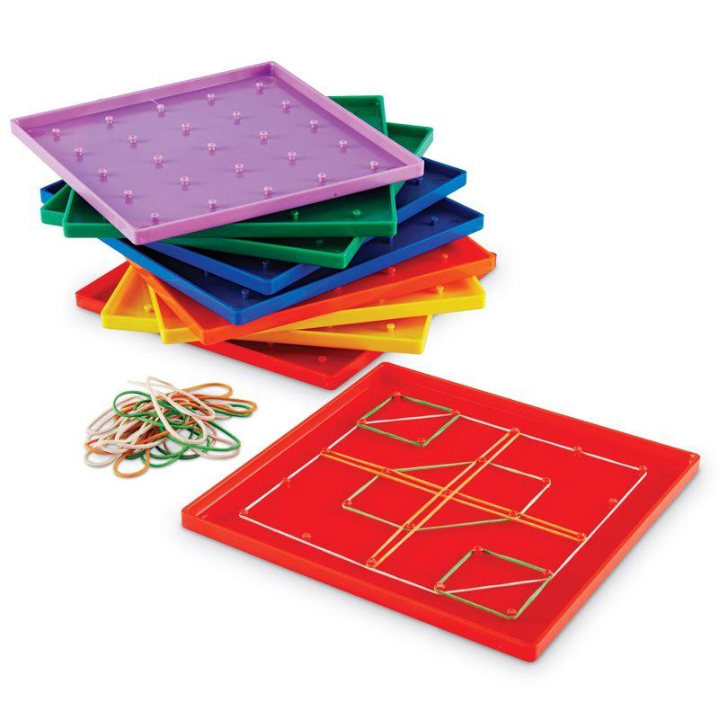 Assorted Color 7" Plastic Geoboards Set of 10