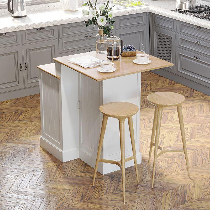 HomCom Wood Kitchen Cart