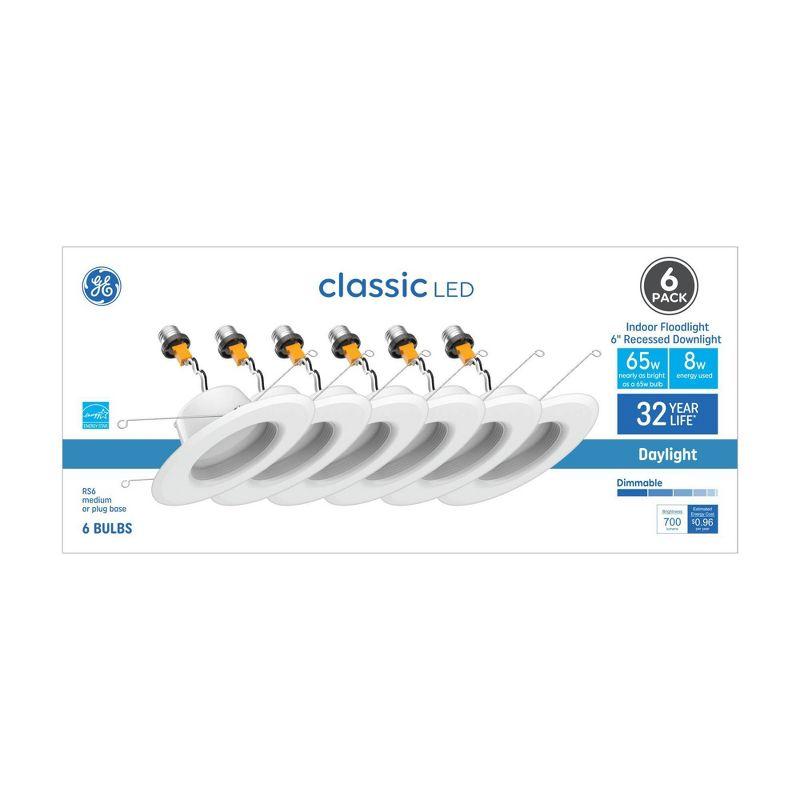 GE Household Lighting 6pk Recessed Can Classic Daylight 65W Light Bulb