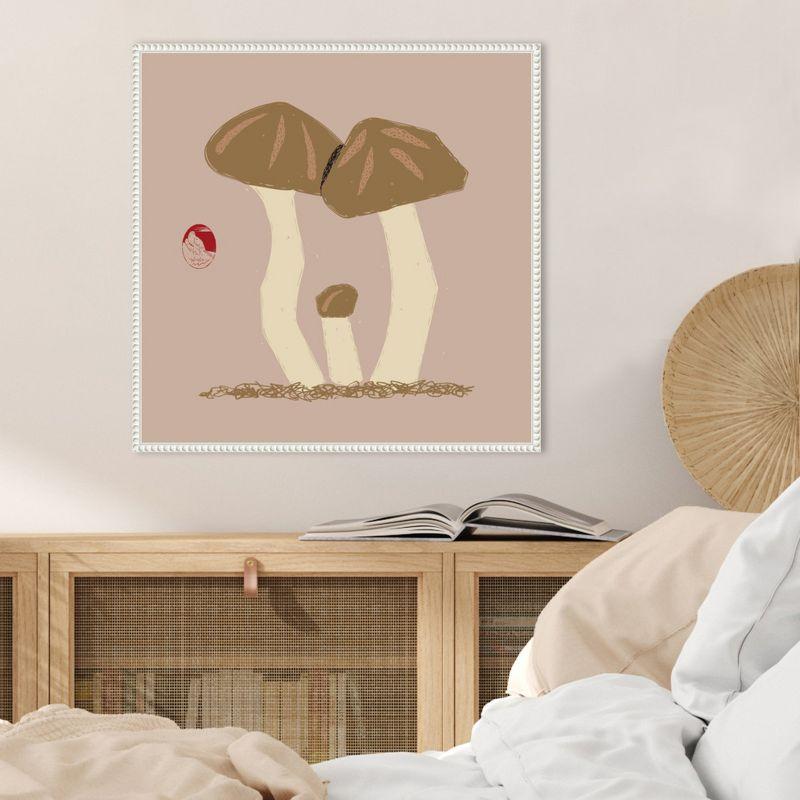 Amanti Art Matsutake Mushroom Family by Vision Grasp Art Canvas Wall Art Print Framed 22 x 22-in.