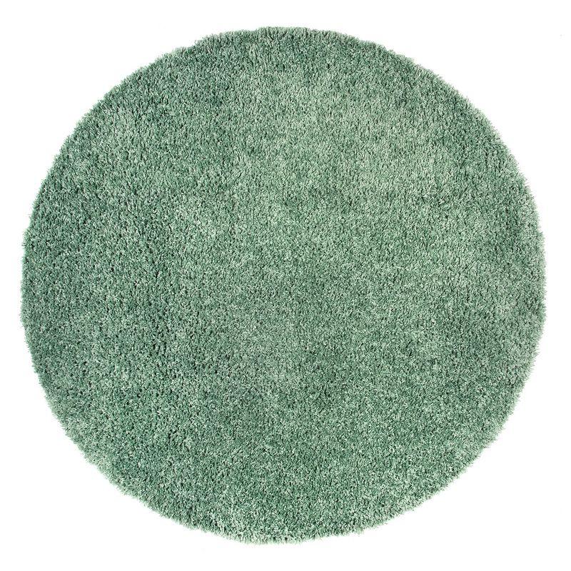 Nuloom Kara Solid 6 Round Shag Indoor Area Rug for Living Room Bedroom Dining Room Nursery, Green
