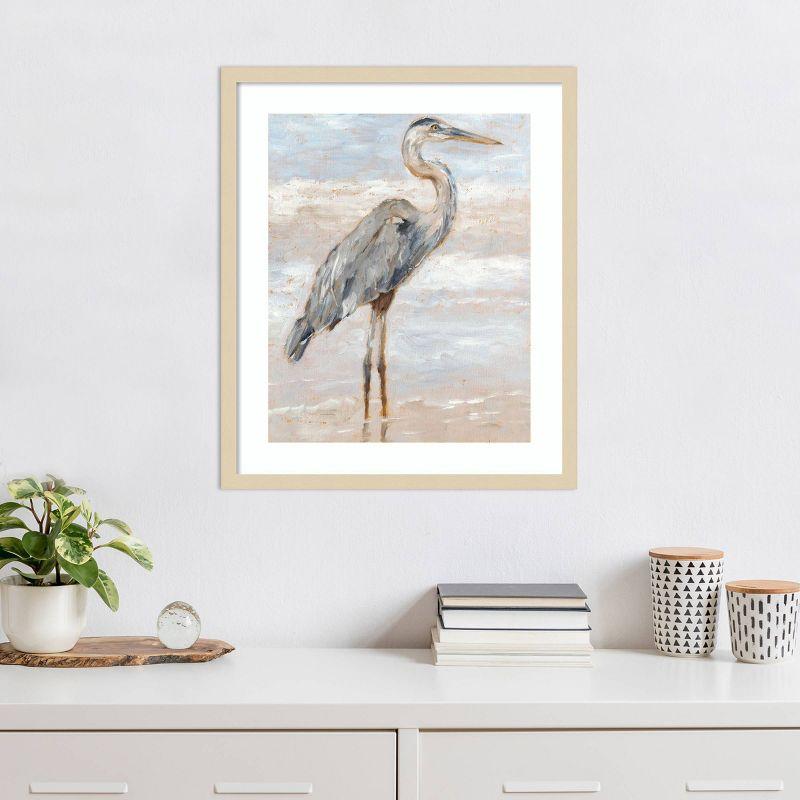 Amanti Art Beach Heron I by Ethan Harper Framed Canvas Wall Art Print