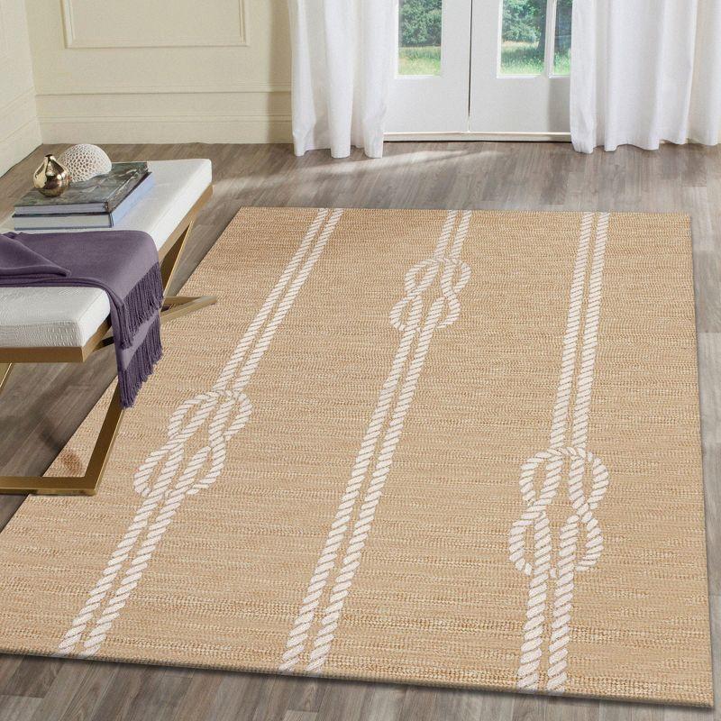 Liora Manne Capri Ropes Indoor/Outdoor Rug Neutral 5' x 7'6"