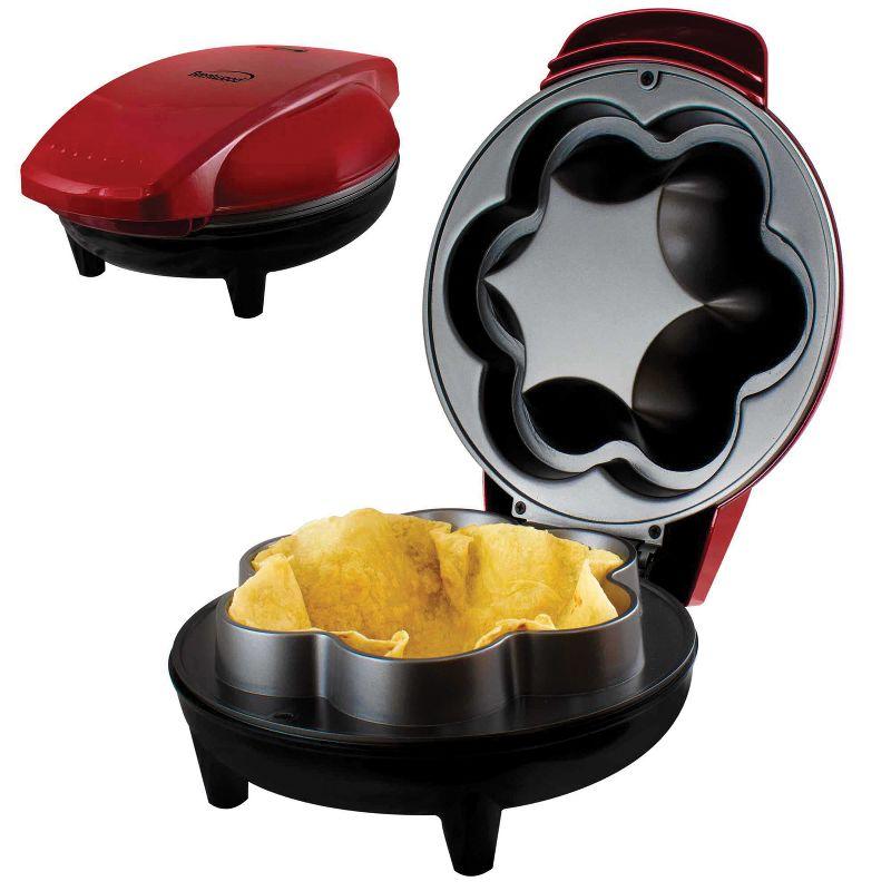 Brentwood Red Non-Stick Electric Tortilla Taco Bowl Maker