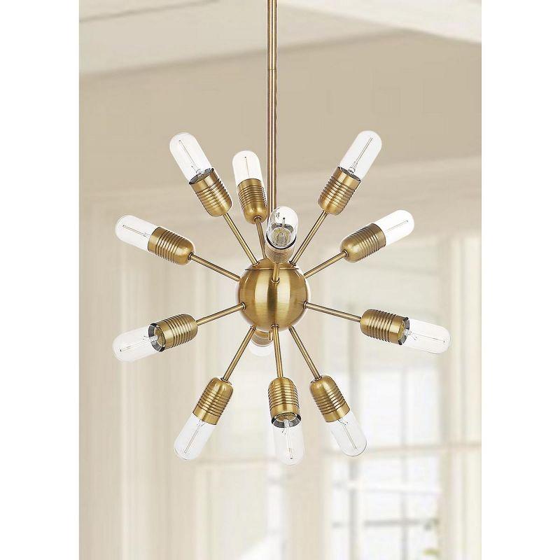 Raging 12 Light 17.5" Solace Pendant Lamp - Gold - Safavieh.