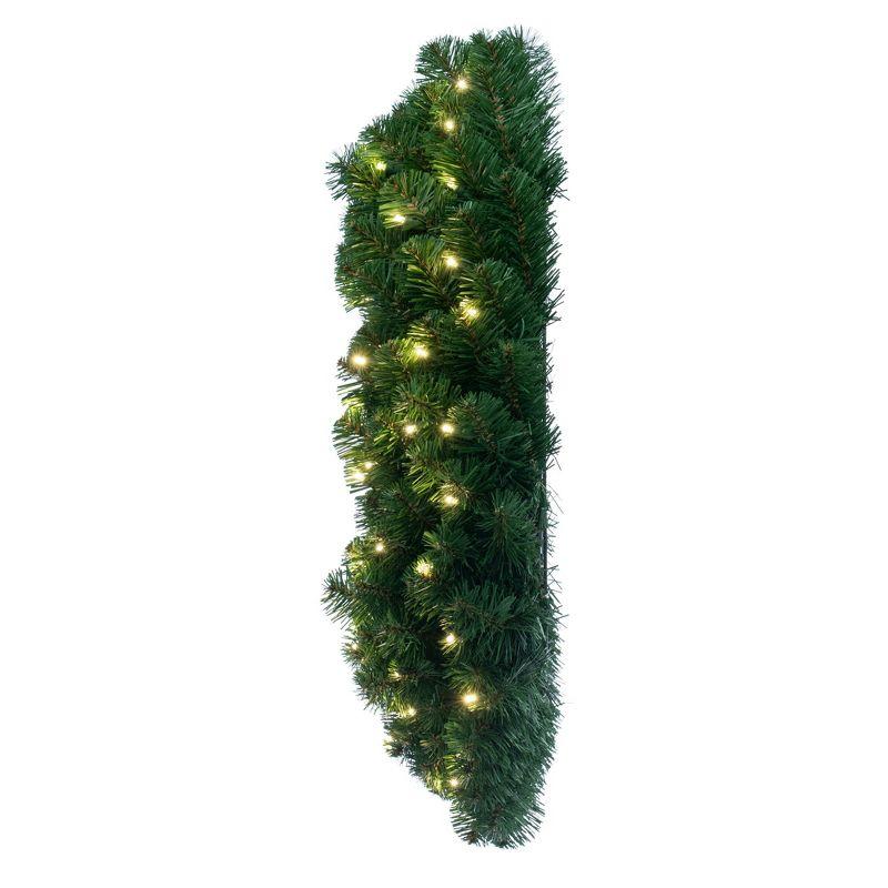 Vickerman 72" Oregon Fir Artificial Christmas Wreath, Warm White Single Mold LED Wide Angle Lights