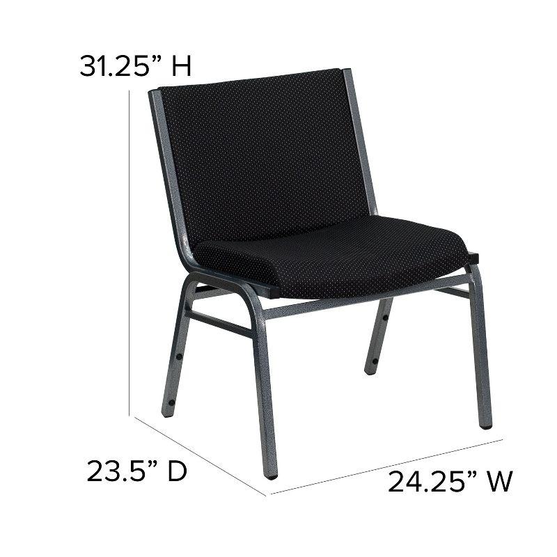 Flash Furniture HERCULES Series Big & Tall 1000 lb. Rated Black Fabric Stack Chair