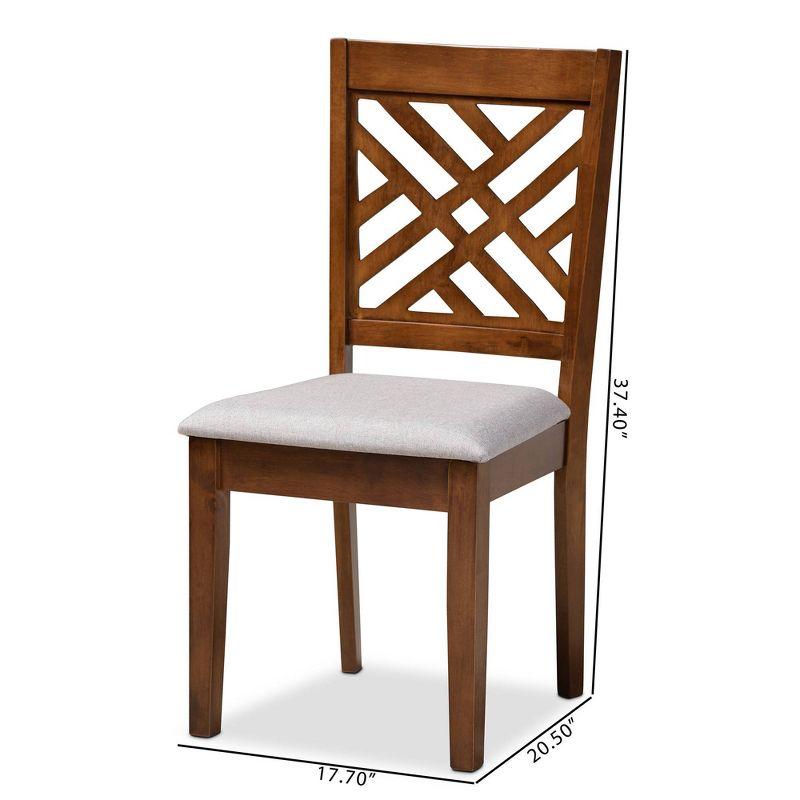 Set of 4 Caron Wood Dining Chairs with Foam Padding & Cut-Out Back - Baxton Studio